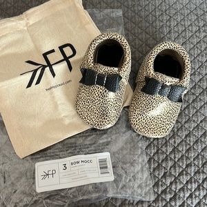 Freshly Picked Metallic Leopard bow mocs